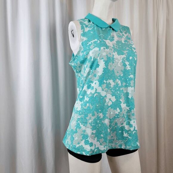 Under Armour womens Sz large blue zinger rise polo top - Picture 1 of 6